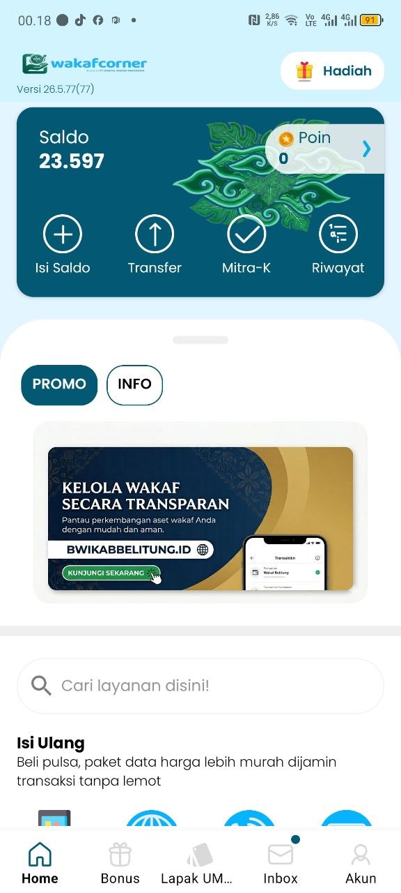 Aplikasi WakafCorner